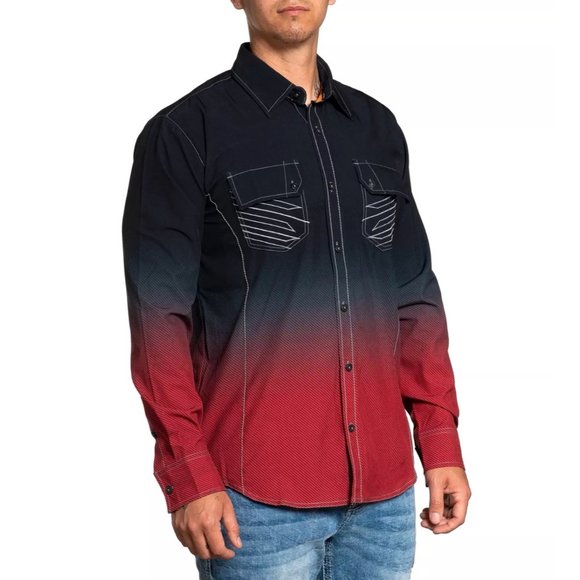 AMERICAN FIGHTER Men's Button Down Shirt INDICATION - Picture 5 of 6